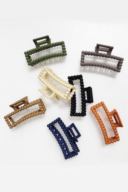 Acrylic Matte Bauble Hair Claw-Rectangle - Image 3