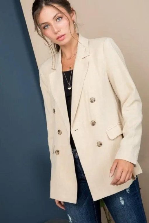 Blazer Jacket Women - Double Breasted Blazer Jacket