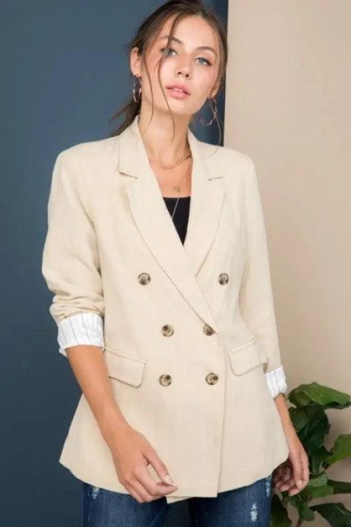Blazer Jacket Women - Double Breasted Blazer Jacket - Image 5