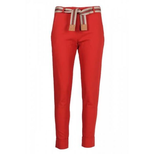 Ankle Skimmer Capri Pants with Belt