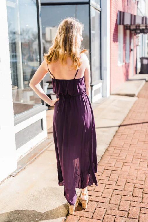 Asymmetrical Hem Dress - Ruffle Hem Dress - Image 3