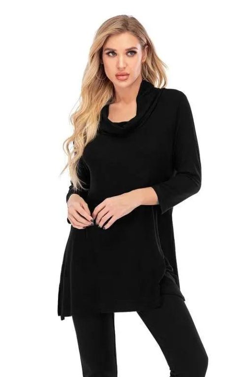 Aubrey Cowl-Neck Pullover Tunic Sweater - Image 5