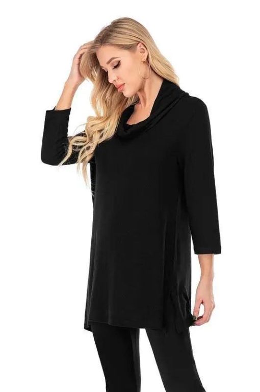 Aubrey Cowl-Neck Pullover Tunic Sweater - Image 6