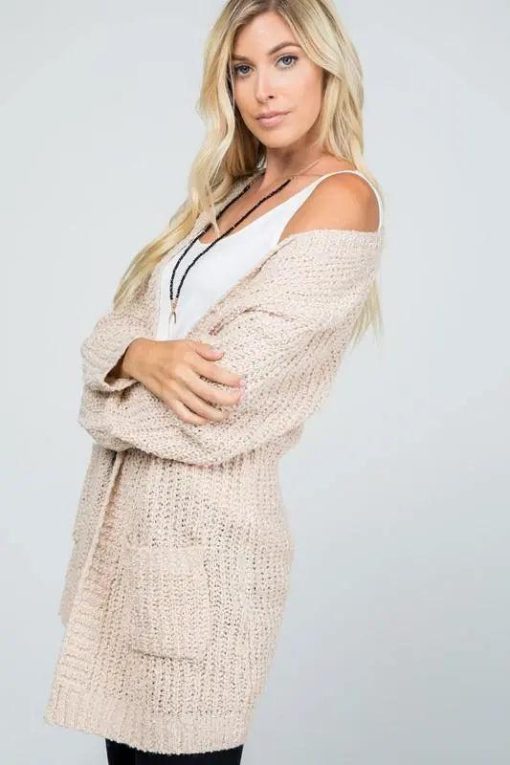 Audrie Loose Knit Classic Open Front Cardigan | Womens Cardigans - Image 4