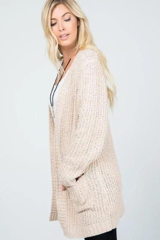 Audrie Loose Knit Classic Open Front Cardigan | Womens Cardigans - Image 5