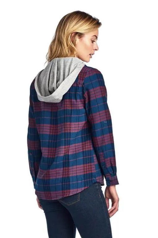Flannel Plaid Shirt - Plaid Shirt with Hoodie - Image 4