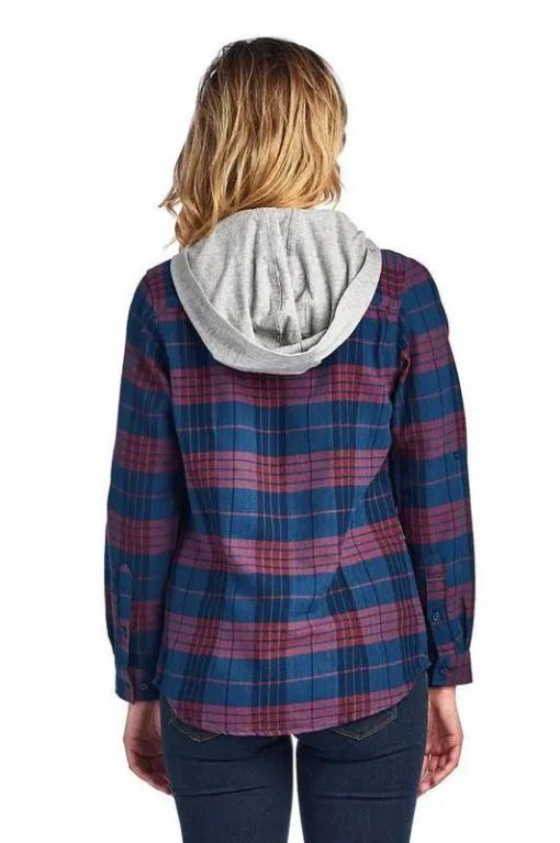 Flannel Plaid Shirt - Plaid Shirt with Hoodie - Image 5