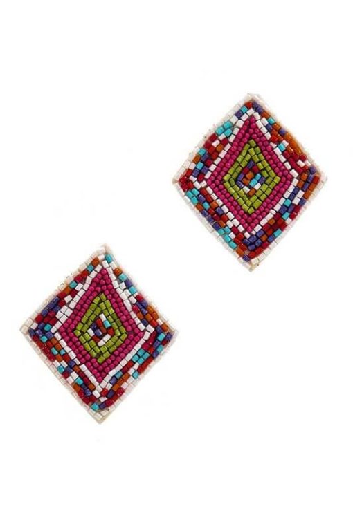 Beaded Geo Earrings - Image 3