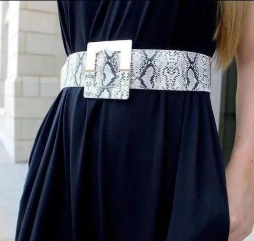 Beige Snake Skin Belt Belts - Image 3