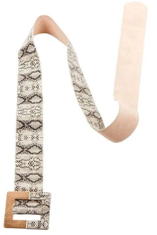 Beige Snake Skin Belt Belts - Image 4