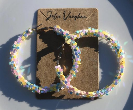 Better With Confetti Hoop Earrings