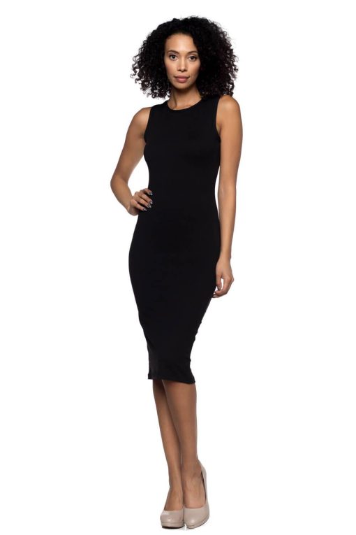 Black Midi Dress | Mature Women's Midi Dress