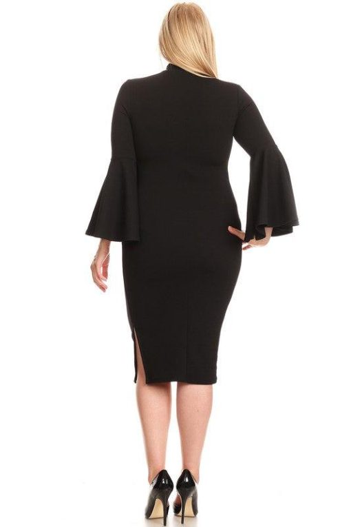 Black Midi Sheath Dress | Plus Size Dresses - Image 3