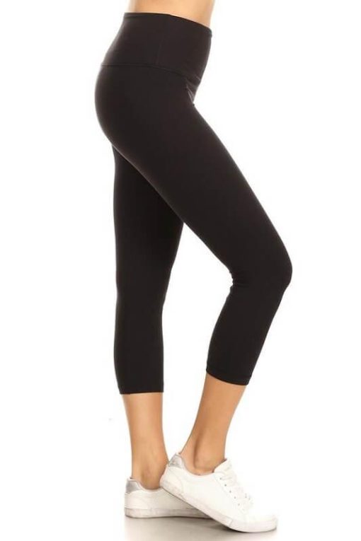 Black Yoga Capri Leggings | Women's Athleisure - Image 3
