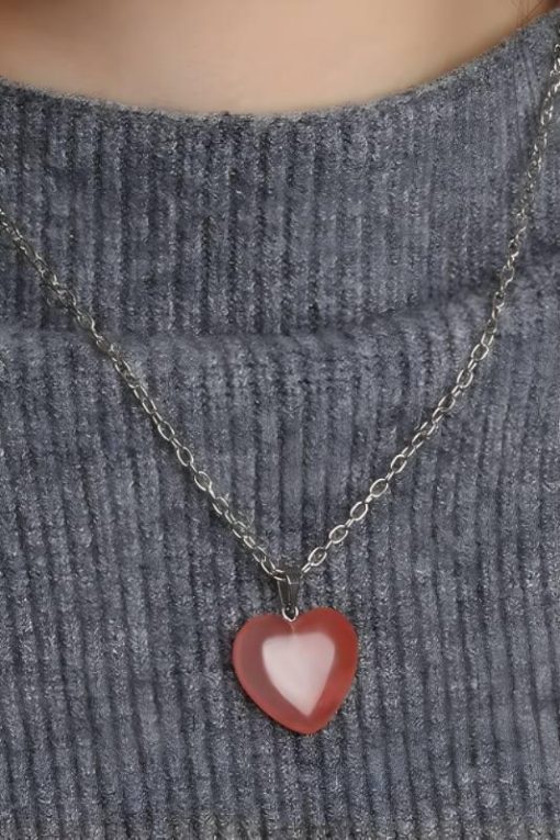 Blissful Stone Heart Necklace | Womens' Necklaces - Image 6