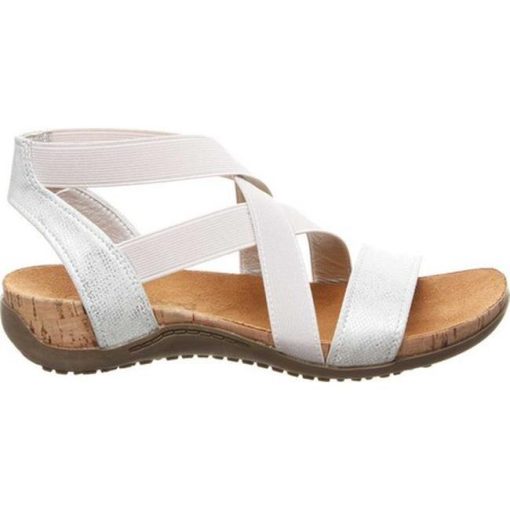 Brea Bearpaw Sandals-Silver | Womens Casual Shoes