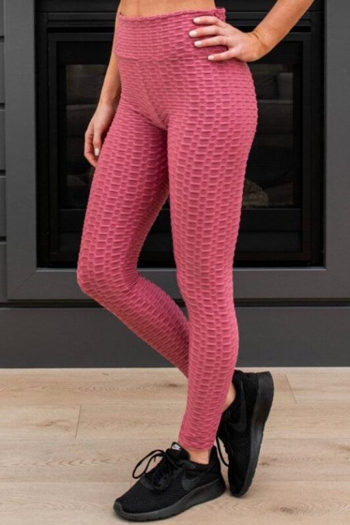 Bum Scrunch Textured Leggings | Women's Leggings - Image 5