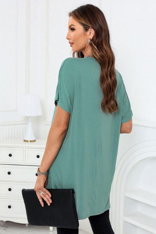 Casual Oversized T-Shirt with Pockets | Mature Women's Tunics - Image 4