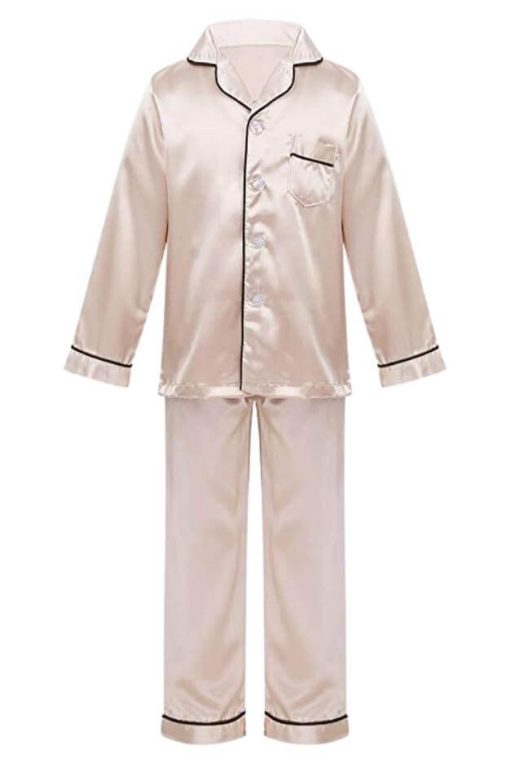 Satin Pajamas Set | Long Sleeve Pajamas | Mature Women's Loungewear