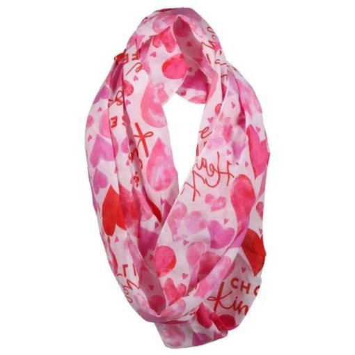 Choose Kindness Pink Infinity Scarf | Valentines Accessories