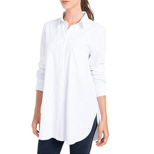 Classic Button Down Boyfriend Woven Shirt | Button Down Blouse