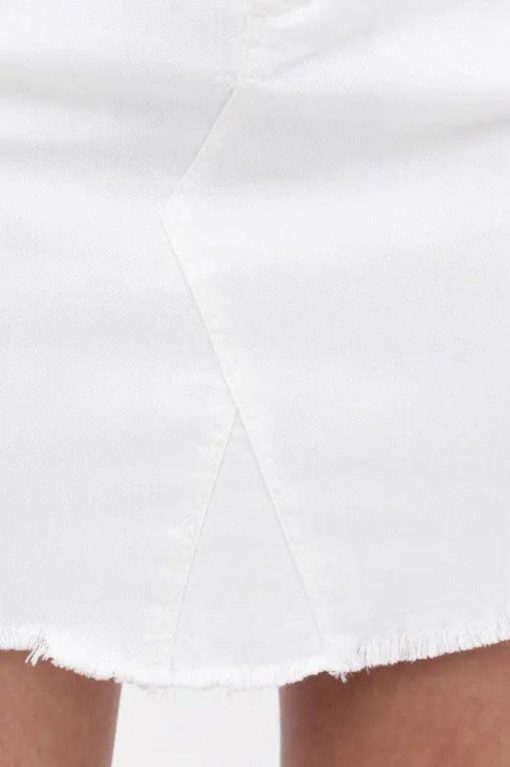 Classic Denim Skirt | White Denim Skirt | Denim for Women - Image 4