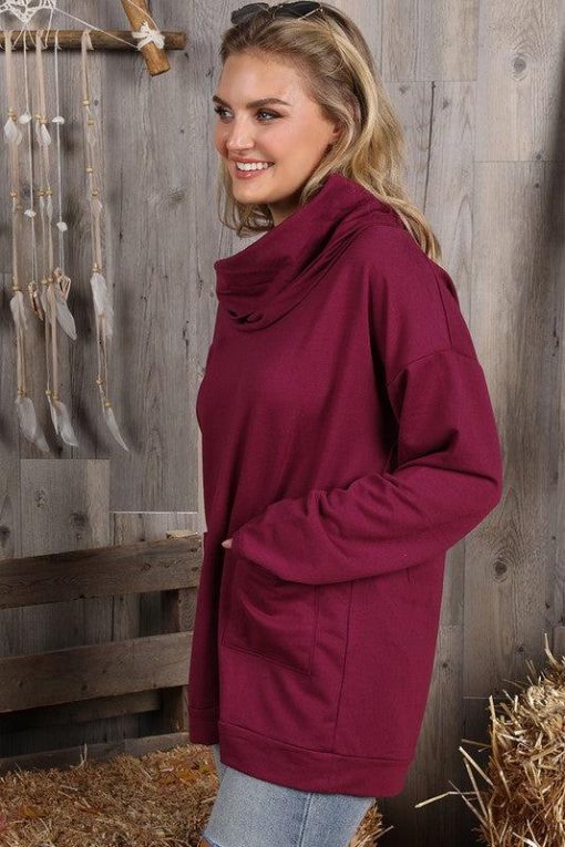 Cowl Neck Tunic with Pockets Jolie Vaughan Mature Women's Online Clothing - Image 6
