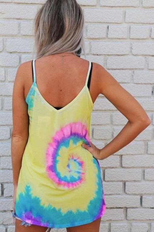 Criss Cross Tie Dye Tank | Women's Summer Shirts - Image 3