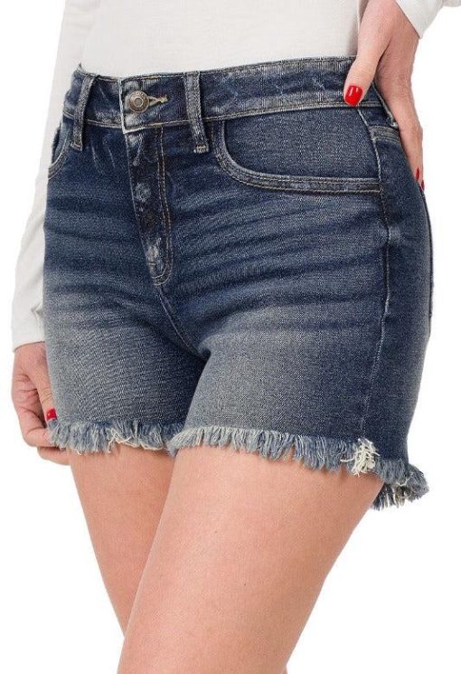 Dark Wash Denim Shorts - 4" Inseam - Womens Denim Shorts