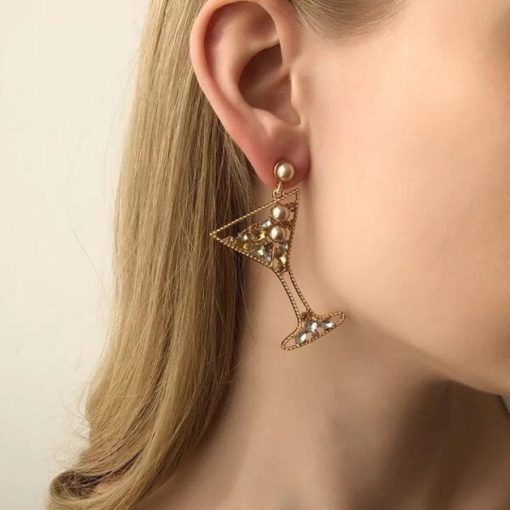Dirty Martini Glass Earrings | Statement Earrings - Image 3
