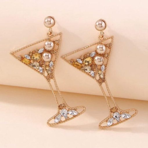 Dirty Martini Glass Earrings | Statement Earrings - Image 4