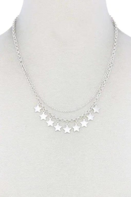 Star Charm Dangle Necklace Jewelry