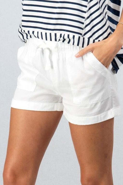 Drawstring Tencel Shorts | Women's Drawstring Shorts - Image 3