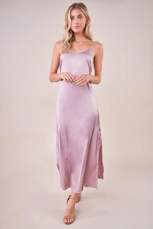 Dreaming Satin Maxi Slip Dress Dresses