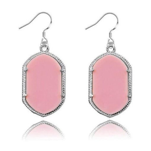 Druzy Sparkle Oblong Necklace & Earrings Set Jewelry - Image 6