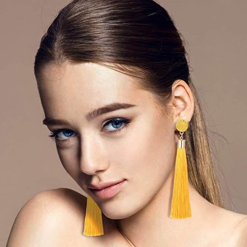 Elegant Boho Long Tassels Dangle Earrings - Image 5