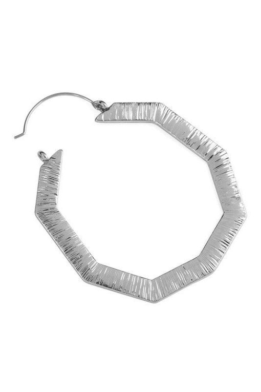 Embellished Octagon Hoop Earrings Jewelry - Image 6