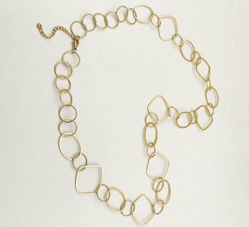 Everyday Gold Loop Long Necklace - Image 4