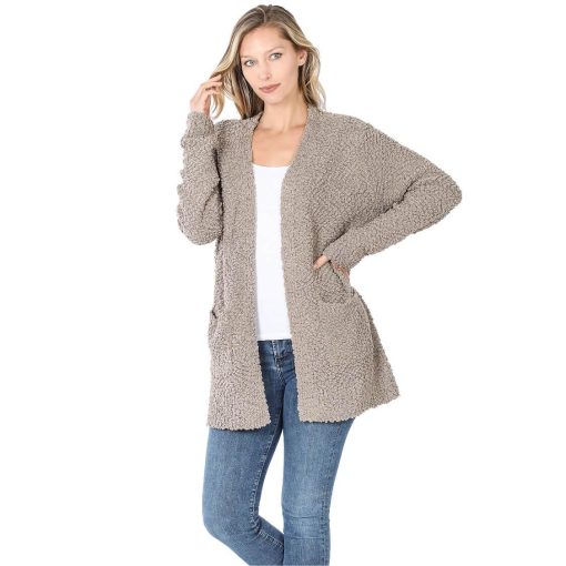 Everyday Open Front Popcorn Cardigan Outerwear - Image 4