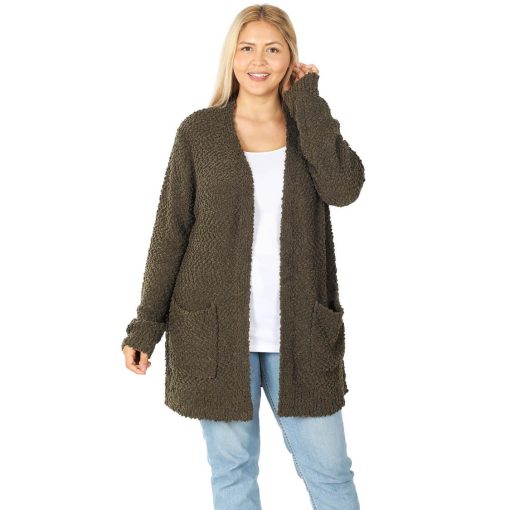 Everyday Open Front Popcorn Cardigan Outerwear - Image 6