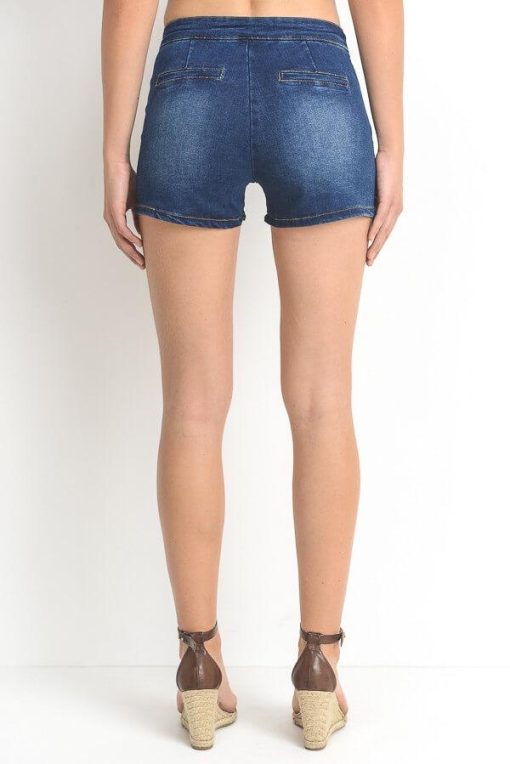 Flat Front Dressy Denim Shorts - Image 6