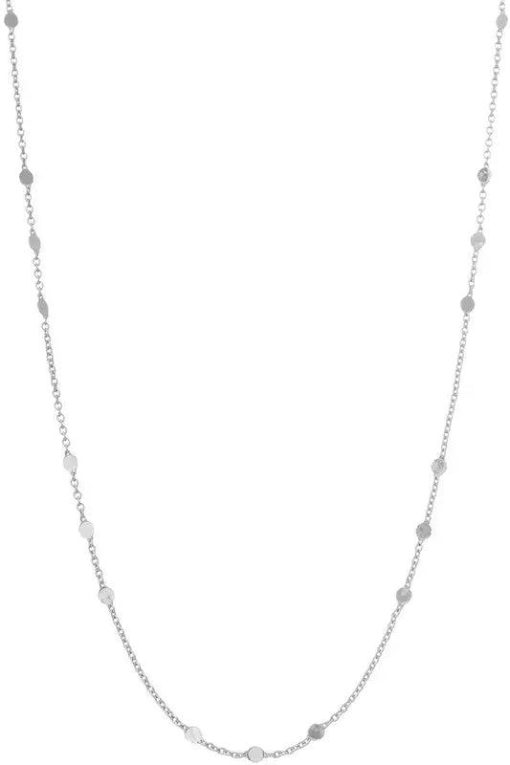 Flat Round Chain Necklace Jewelry - Image 3