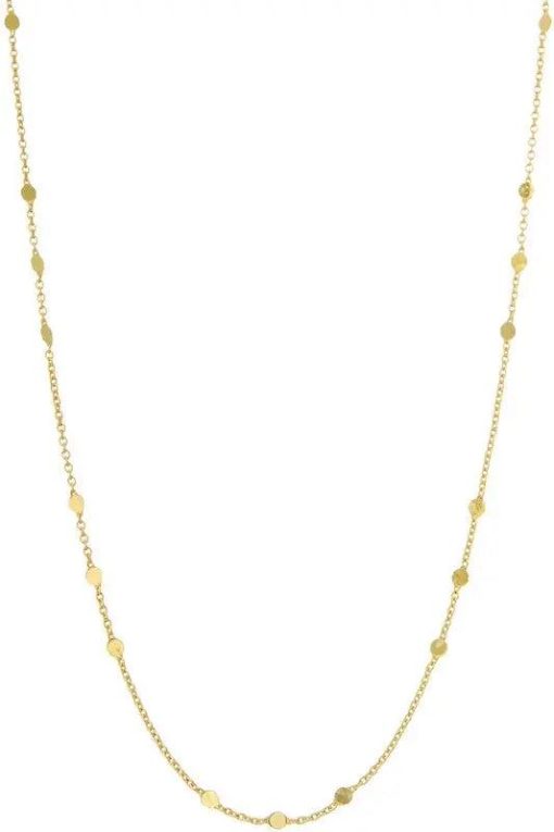 Flat Round Chain Necklace Jewelry - Image 4