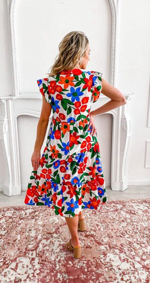 Floral Fusion Midi Dress | Summer Midi Dresses - Image 3