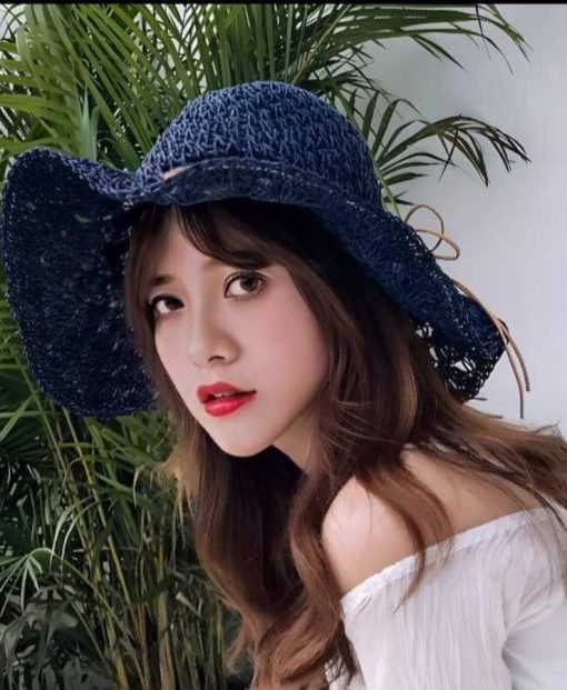 Foldable Raffia Straw Hat - Image 4
