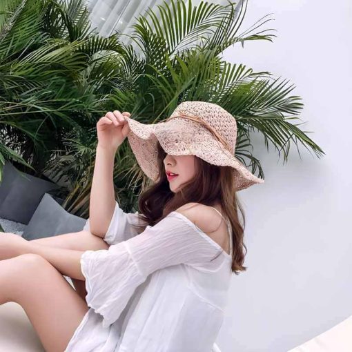 Foldable Raffia Straw Hat - Image 5