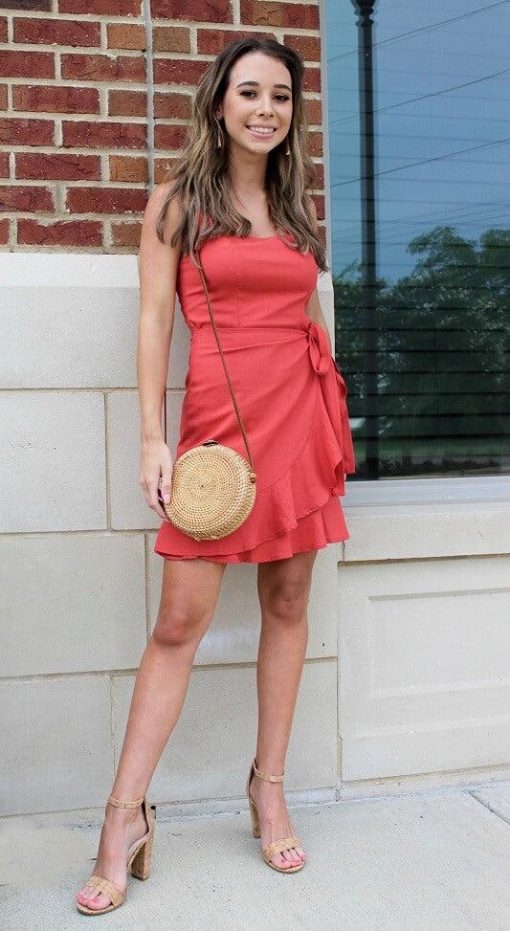 Frill Detail Wrap Dress | Women's Wrap Dress
