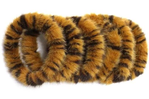 Furry Tiger Scrunchies (Set of 3) Hair Accessories - Image 3
