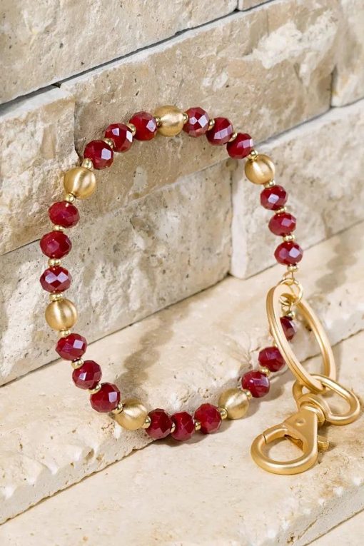 Glass Beaded Beauty Key Ring Bracelet - Image 3