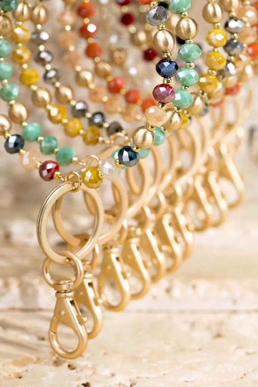Glass Beaded Beauty Key Ring Bracelet - Image 5